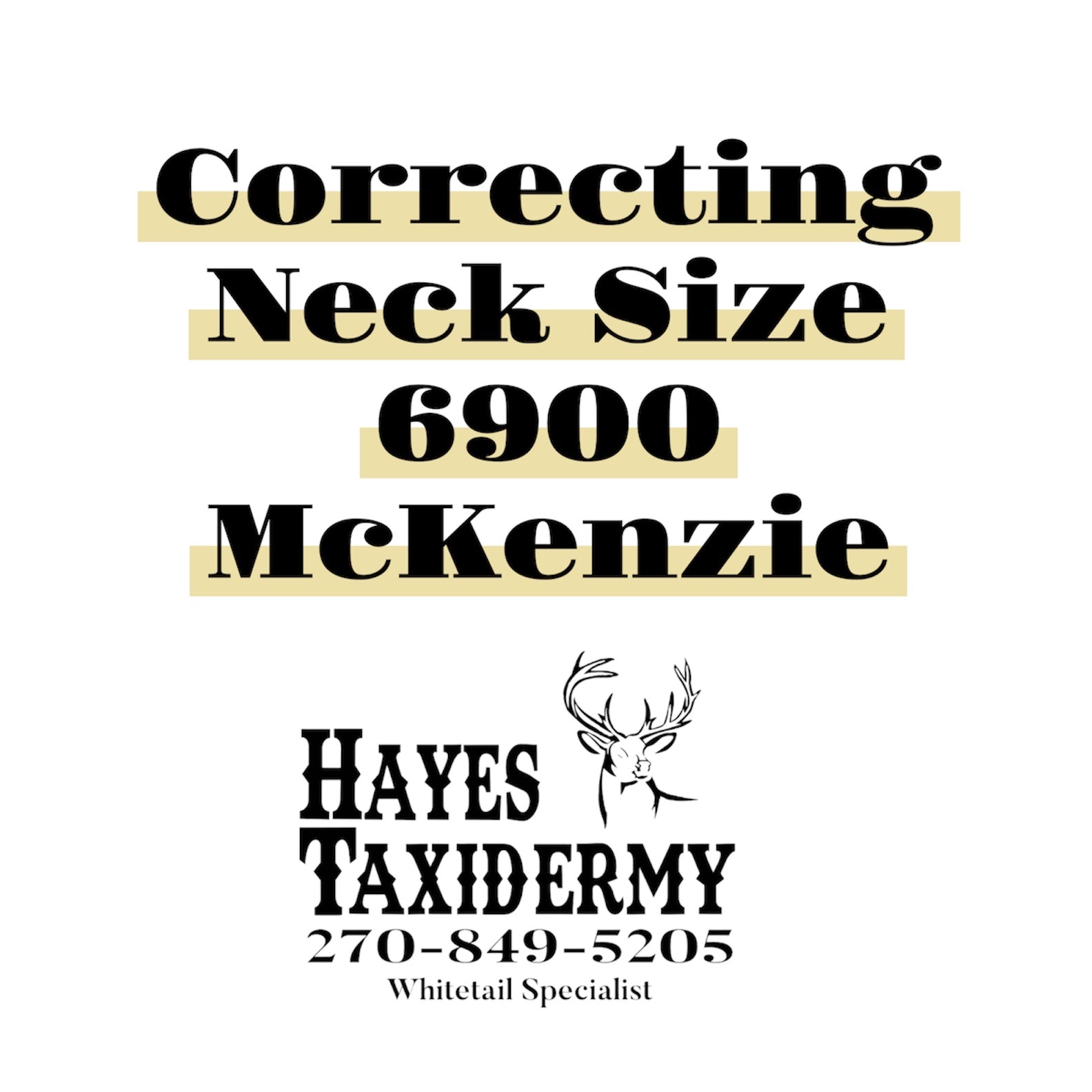 Correcting Neck Size 6900